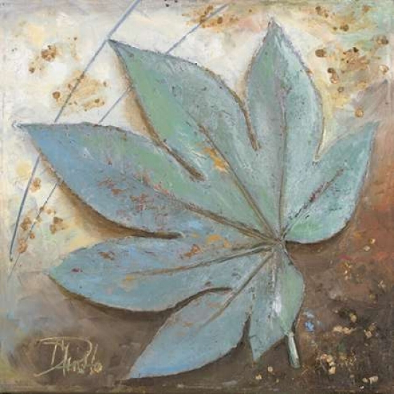 Turquoise Leaf I Poster Print by Patricia Pinto - Item # VARPDX7204